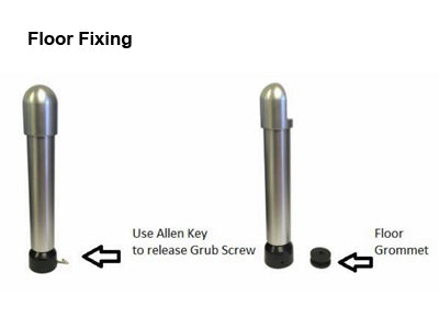 Adjustable Partition Leg - Foot Assembly