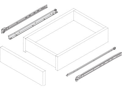 Harn Basic 2030 Single Extension Drawer Runners