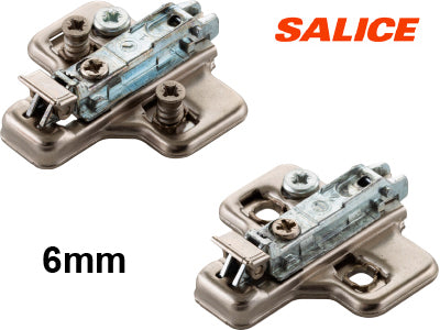 Salice Domi Snap-On Steel/Die Cast Mounting Plate Cam Adjust 6mm