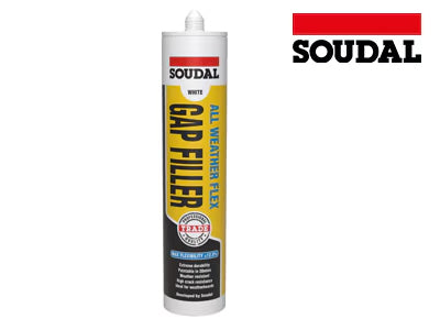 Soudal All Weather Flex Gap Filler 300ml Cartridge - White