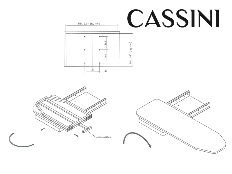 Cassini Shelf Mounted Folding Ironing Board