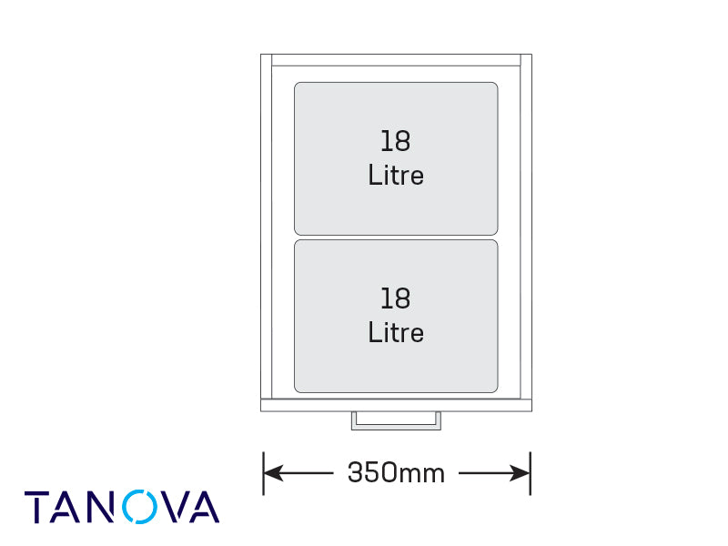 Tanova Flex Waste Bin System - 350mm