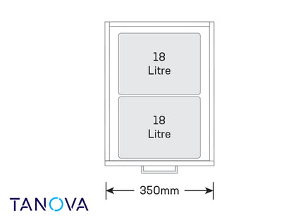 Tanova Flex Waste Bin System - 350mm