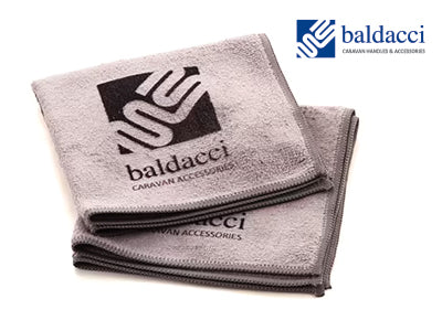 Baldacci Handles Microfibre Cleaning Cloth - Grey