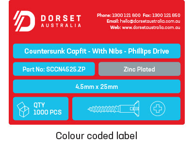 Countersunk Chipboard Capfit Screw with Nibs