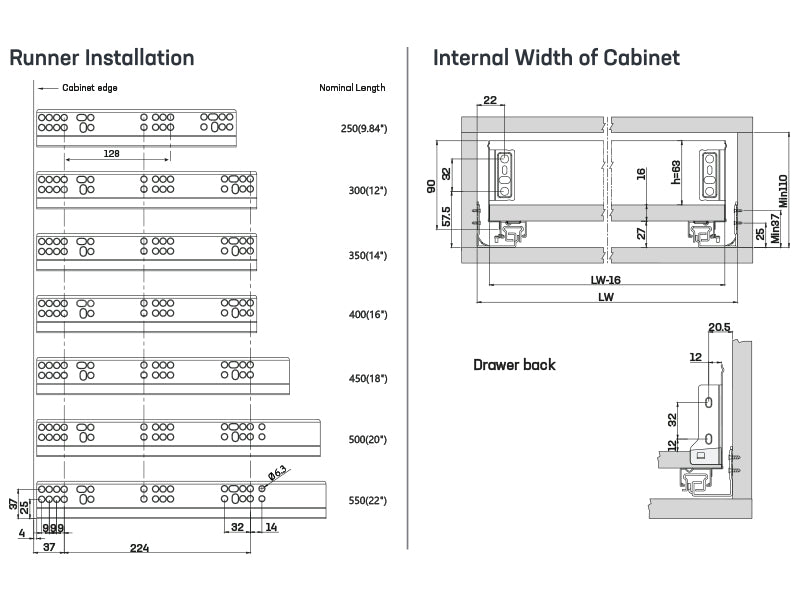 UltraSlim Drawer - 90mm Height