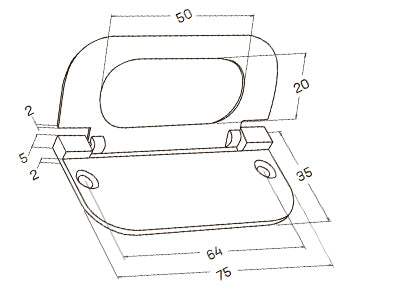 Flat Flush Pull Handle