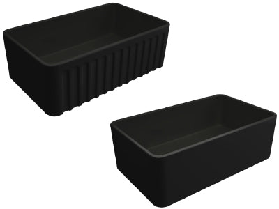 Novi Reversible Ceramic Butler Sink - Single Bowl - Matt Black