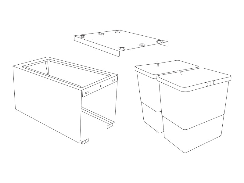 Tanova Flex Waste Bin System - 400mm