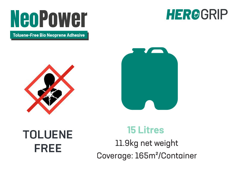 HeroGrip NeoPower Contact Adhesive - 15L - Clear