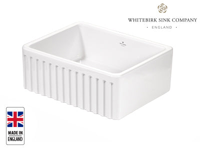 Whitebirk Barley Single Bowl Fluted Fireclay Butler Sink