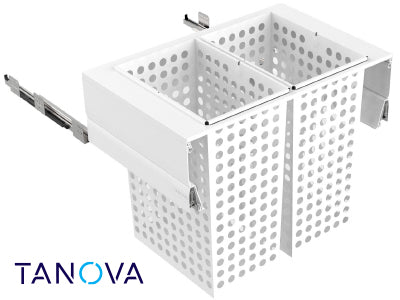 800mm Tanova Designer Series Soft Close Metal Laundry Basket System - 2 X 65L