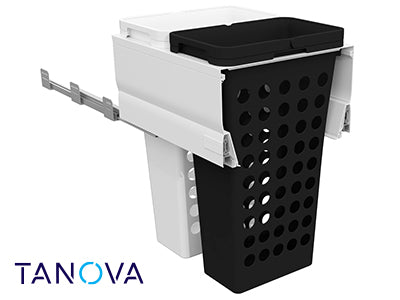 450mm Tanova Designer Series Soft Close Plastic Laundry Bucket System - 2 X 36L