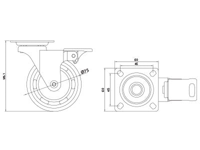 Contemporary Skate Wheel Castors