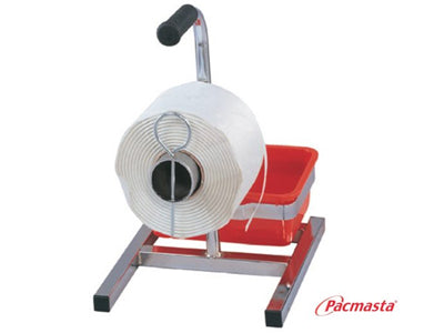 Dispenser for Woven Polyester Strapping