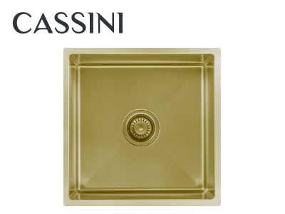 Cassini Sniper 440 Single Bowl Sink - Brushed Brass