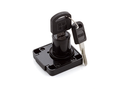 Projection Drawer Lock 22mm - Keyed Different - Black