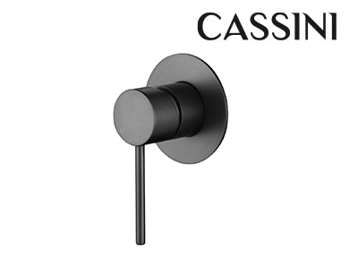 Cassini Renzo Shower Mixer - Large Back Plate - Brushed Gunmetal