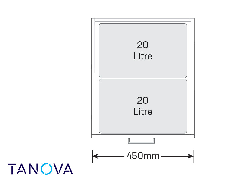 Tanova Flex Waste Bin System - 450mm
