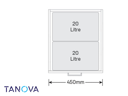 Tanova Flex Waste Bin System - 450mm