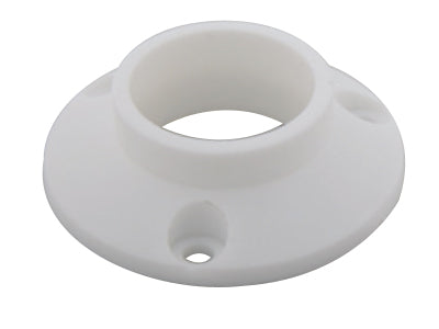 Plastic Flange For 25mm Round Wardrobe Tube