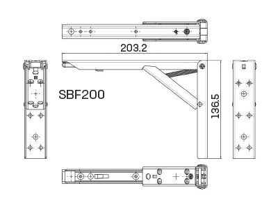 Self-Locking Folding Shelf Bracket