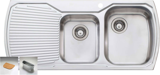 Oliveri Sink 1100mm RH 1 & 3/4 Bowl