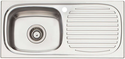 Oliveri Martini Single Left Hand Bowl Inset Sink With Drainer MR501