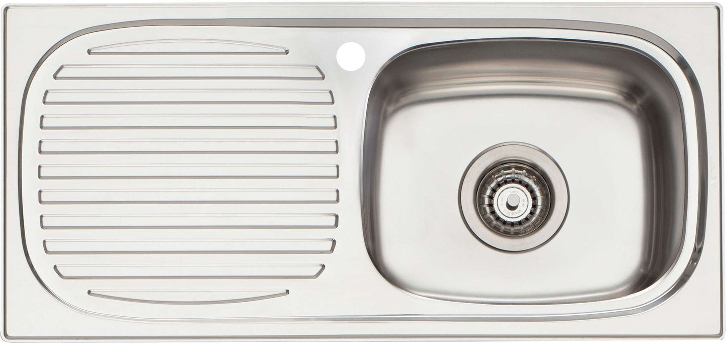 Oliveri Martini Single Right Hand Bowl Inset Sink With Drainer MR502