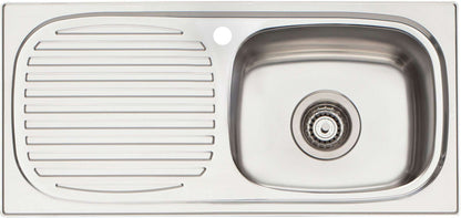 Oliveri Martini Single Right Hand Bowl Inset Sink With Drainer MR502