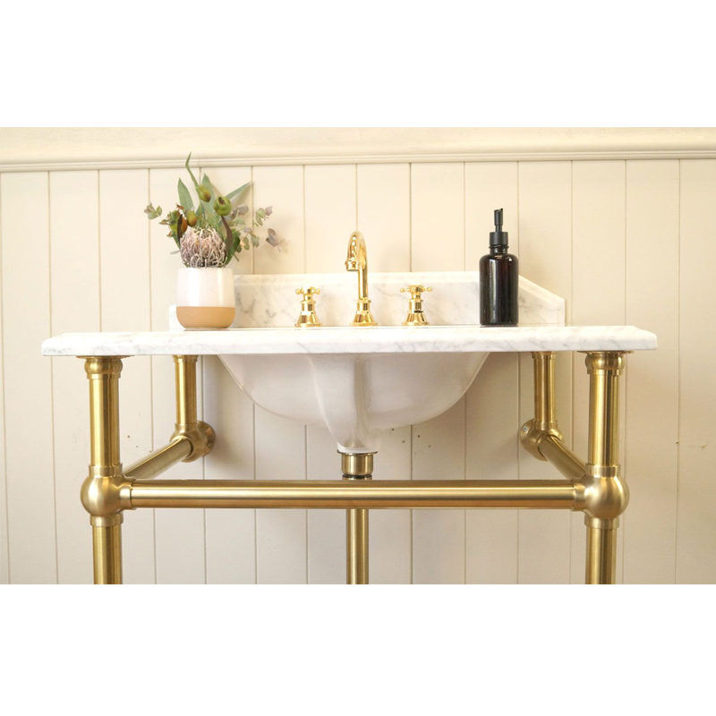 Turner Hastings Mayer Washstand with Carrara Marble Top 750x550mm