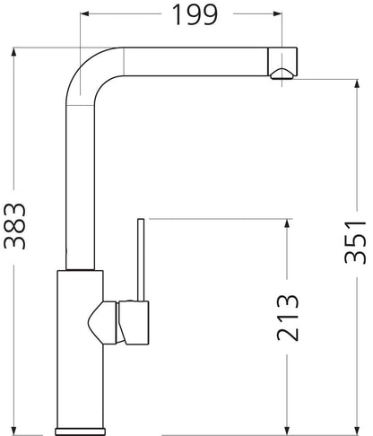 Oliveri Mito Right Angle  Mixer Tap MT0039C