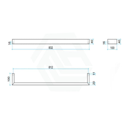 630/830mm ThermoGroup 12V Square 3 Single Bar Heated Towel Rail Variant Colour Available
