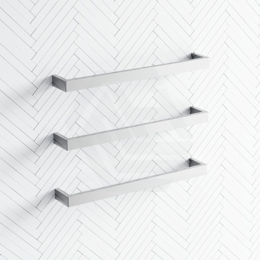 630/830mm ThermoGroup 12V Square 3 Single Bar Heated Towel Rail Variant Colour Available
