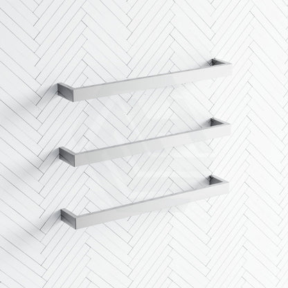 630/830mm ThermoGroup 12V Square 3 Single Bar Heated Towel Rail Variant Colour Available