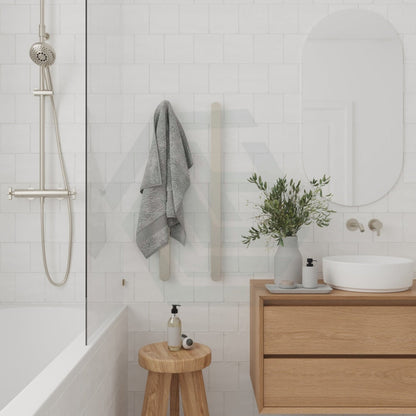 ThermoGroup 12V 900mm Flat Pill Vertical Single Heated Towel Rail Variant Colour Available