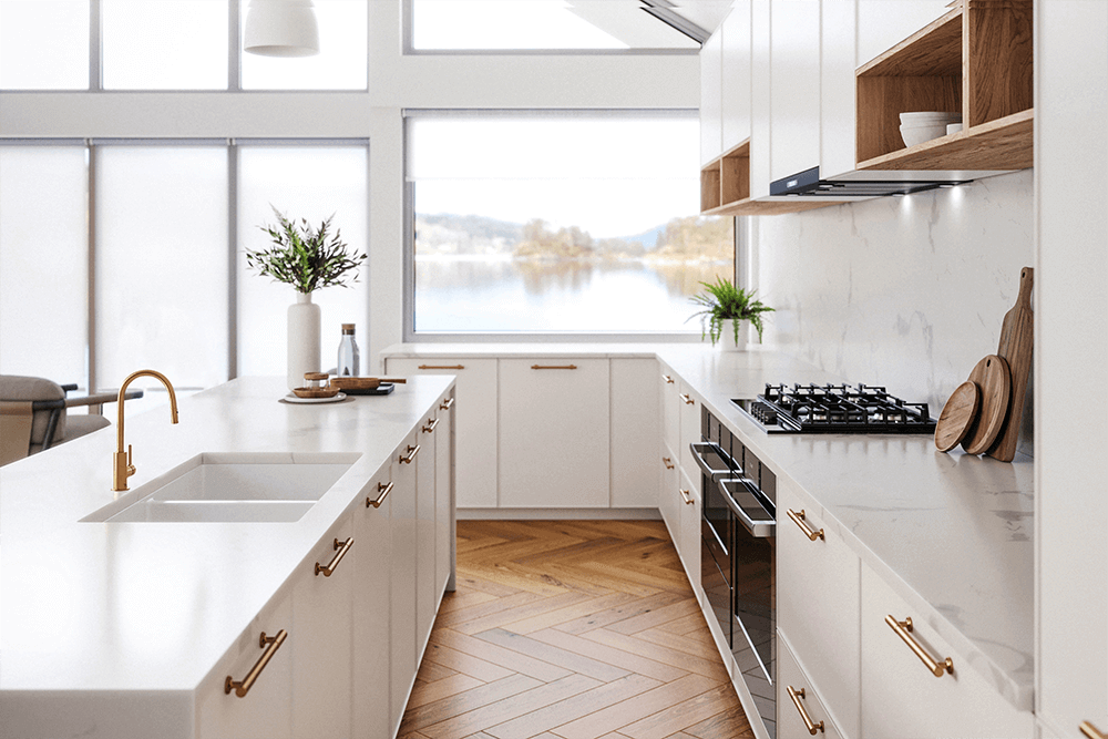 Cuisine 85 x 46 Double Inset / Undermount Fine Fireclay Gloss White Sink