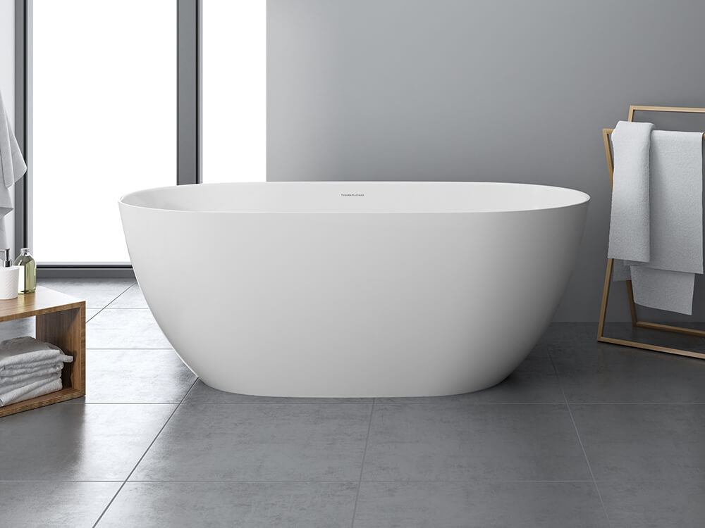 Narva 160 x 74 MagnaCast Free Standing Bath - Matte White