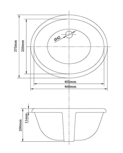 Narva 48 x 39 Under Counter Ceramic Wash Basin
