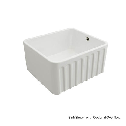 Novi 50 x 46 Fine Fireclay Matte White Farmhouse Butler Sink
