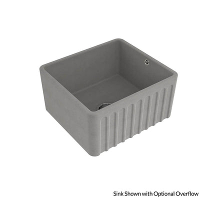 Novi 50 x 46 Fine Fireclay Concrete Look Farmhouse Butler Sink