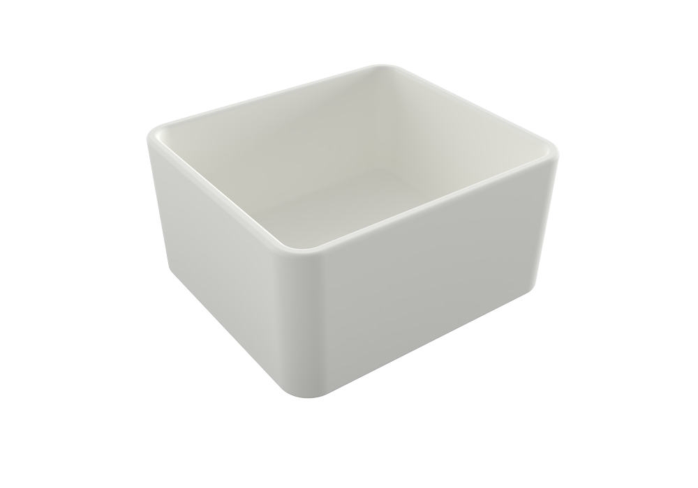 Novi 50 x 46 Fine Fireclay Matte White Farmhouse Butler Sink