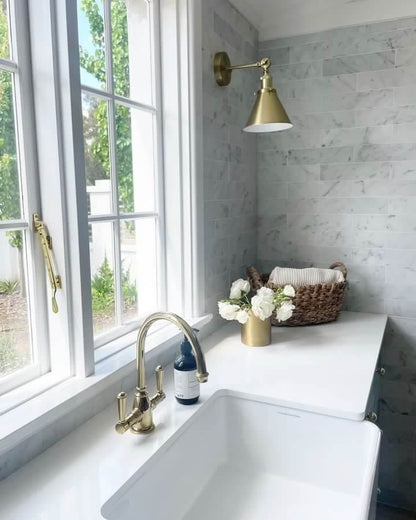 Novi 51 x 46 Fine Fireclay Matte White Farmhouse Butler Sink
