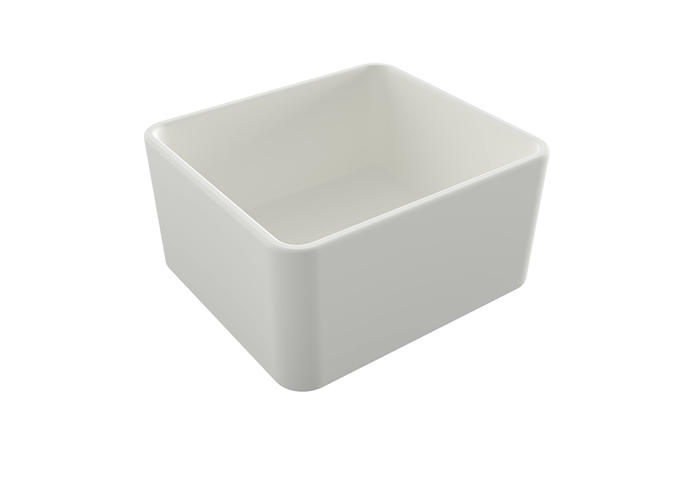 Novi 51 x 46 Fine Fireclay Matte White Farmhouse Butler Sink