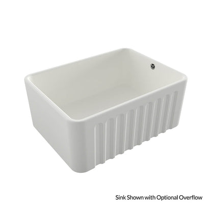 Novi 60 x 46 Fine Fireclay Matte White Farmhouse Butler Sink