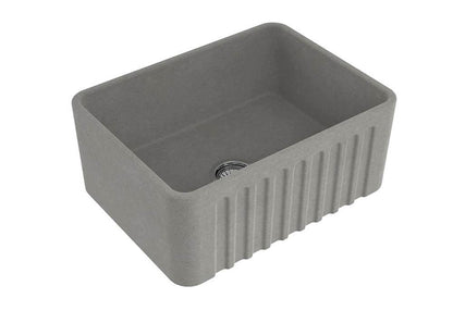 Novi 60 x 46 Fine Fireclay Concrete Look Farmhouse Butler Sink