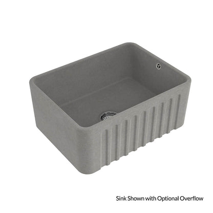 Novi 60 x 46 Fine Fireclay Concrete Look Farmhouse Butler Sink