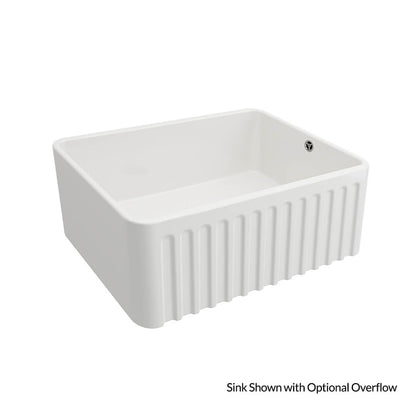 Novi 60 x 46 Fine Fireclay Gloss White Farmhouse Butler Sink