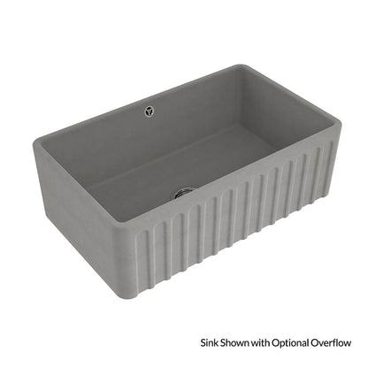 Novi 75 x 46 Fine Fireclay Concrete Look Farmhouse Butler Sink