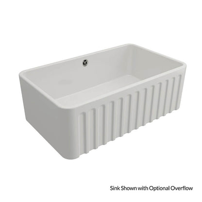 Novi 75 x 46 Fine Fireclay Gloss White Farmhouse Butler Sink
